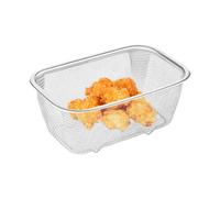GTFYUDGH 19,5 × 12,5 × 7,5 cm - Panier à barbecue en acier inoxydable - Passoire à huile à mailles fines - Panier de cuisson en maille d'acier inoxydable - Panier à frites - Panier arrière en acier
