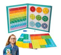 GTFYUDGH Aimants de Fractions pour Enseignement,Outils Pédagogiques Magnétiques Mathématiques Sciences Techno | Outil Pédagogique Multifonction pour Garçons Filles École Primaire