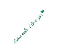 GTFYUDGH Autocollants Pour Rétroviseur De Voiture,Conduis Prudemment Je T aime Autocollant Miroir Voiture | Accessoires Imperméables Pour SUV Camion Pare-Brise Tableau De Bord - Cadeau Anniversaire