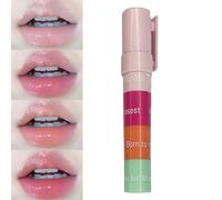 GTFYUDGH Baume à Lèvres Hydratant - Stick à Lèvres Hydratant 4 Teintes,Finition Brilliance Naturelle, Effet Volume Résistant aux Traces pour Femmes