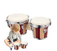 GTFYUDGH Bongo tambour, tambour de bongo pour les, Tambour à main en bois professionnel, Bongos de 6 pouces et 7 pouces, instrument de percussion éducatif pour les adultes