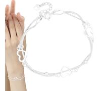 GTFYUDGH Bracelet de Charmes en Forme de Cœur | Bracelets Femmes Chaîne Poignet Amour,Accessoire de Mode Réglable Charm Poignet pour Friendship et Cadeau