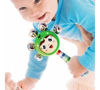 GTFYUDGH Clochettes en Bois, Cloches à poignée pour,Jingle Smile Bâton Shaker | Clochettes légères de Dessin animé, Instruments de Musique pour pour la Maternelle et la crèche