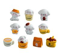 GTFYUDGH Décorations Tableau de Bord | La Figurine De Chien Mignonne pour Voiture,10 Figurines Animales en Résine pour Les Voyages Longue Distance pour Femmes Hommes Et Adolescents pour