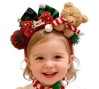 GTFYUDGH Diadème de Noël,Cercles Cheveux avec Motif Ours,Bandeau de Noël pour Filles | pour Adolescents Fêtes Célébrations Anniversaires Photos