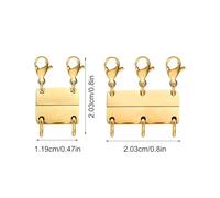 GTFYUDGH Fermoir pour Colliers Superposés,Séparateur Magnétique Multiples pour Colliers à Superposition - Connecteur Magnétique Séparateur 2 Pièces pour Chaînes Bracelets Homme