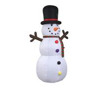 GTFYUDGH Gonflable - Décoration de Jardin - 2,38 m - avec éclairage, Chapeau et écharpe - pour Jardin, terrasse et extérieur - Décoration saisonnière de Vacances