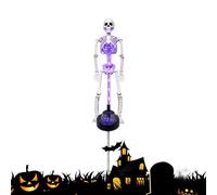 GTFYUDGH Lampes Solaires Squelette Panneau Figurine 3D Faux Os Humain | Lampes LED Halloween Extérieures pour bord de route arbustes cour arrière fête garage cimetière et jardin