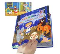 GTFYUDGH Livres Audio - Livre Sonore avec Mots d'Anglais sur Les Animaux et 15 Chansons,Jouet Éducatif pour Garçons et Filles, Développement du Langage, Stimulation Sensorielle, Maison, École