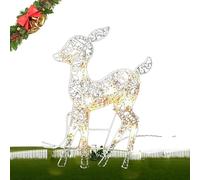 GTFYUDGH Renne De Noël en Plein Air avec Lumière, Imperméables Noël Ensemble Familial De Cerf, Renne NoelLED, Rennes Noels Exterieur LED, Cerf Illuminé Décor Noëls, Decoration Rennes Lumineux