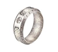 GTHIC Bague Viking Arbre de Vie en Acier Inoxydable de 8 mm pour Hommes et Femmes Noeud Celtique Argent Or Ton Yggdrasil Amulette Bague Vintage Unisexe Viking Bijoux Taille US 7-13