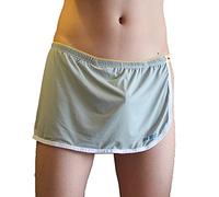 GTHTTT Caleçon Boxer Pyjama Short Homme Ouverture Latérale en Deux Parties Ceinture Élastique Ajustable Sexy Vêtements De Nuit Pantalon De Pyjama,Gris,XL