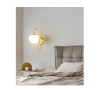 GTHTUHFD Applique Murale Belle Modern en Laiton Et Cuivre Noir, Éclairage LED, Décoration Simple Et Créative pour La Chambre À Coucher Ou Le Porche.,Brass