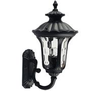 GTHTUHFD Applique Murale LED Intérieure Style Vintage, Étanche Ip54, Culot E27, en Verre, Style Rétro Européen, en Aluminium, Lustre/Plafonnier,Black-L
