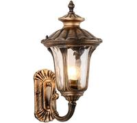 GTHTUHFD Applique Murale LED Intérieure Style Vintage, Étanche Ip54, Culot E27, en Verre, Style Rétro Européen, en Aluminium, Lustre/Plafonnier,Brass-M