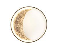 GTHTUHFD Applique Murale Moderne en Forme De Lune Sculptée À La Main - Applique Circulaire en Résine Texturée Et Structure Métallique, Lampe D'Ambiance Douce pour Salon,Outdoor