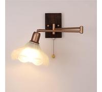 GTHTUHFD Applique Murale Rétro Nordique en Verre avec Bras Réglable Et Cordon, Ampoule E27, Éclairage De Style Américain pour Couloir, Entrée, Escalier, Allée - Décorat,B-One Color