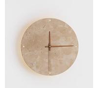 GTHTUHFD Applique Murale Ronde en Marbre De Style Nordique Moderne - Luminaire en Pierre Naturelle De Style Milieu du Siècle, Lampe De Chevet Vintage Japonaise en Trave,23CM