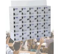 GTHTUHFD Armoire De Rangement Murale en Acrylique pour Téléphone Portable - 12/15/20/25/30/40/50 Emplacements - avec Serrures Et Clés - Transparente - pour Bureau, Écol,20slots