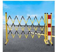 GTHTUHFD Barrière De Sécurité Mobile Extensible, Barrière De Parking Extensible, Barrière De Sécurité Pliable, Clôture Routière, Contrôle des Foules, Jaune Et Noir, Mob,Yellow Black-1.2x4m