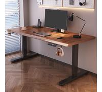 GTHTUHFD Bureau Assis-Debout Électrique À Hauteur Réglable, Bureau Gaming avec Mémorisation De La Hauteur, Porte-Gobelet, Crochet pour Casque Et Structure Métallique -,120x70cm/47.2x27.5in