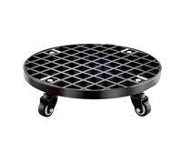 GTHTUHFD Chariot À Plantes Robuste Supportant Jusqu'À 200 Kg, roulettes Industrielles en Polyuréthane, Grand Format, Bordure en Aluminium, Idéal pour Déplacer Les Plant,Black-43cm/17in