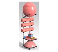 GTHTUHFD Chariot De Rangement Mobile pour Équipement De Fitness - Support De Rangement pour Rouleau De Massage Et Ballon De Yoga | Idéal pour Les Salles De Sport, Les S,Black-50x45x145cm/19.7x17.7x5