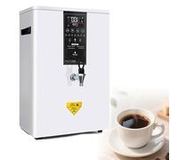 GTHTUHFD Distributeur d'eau, Chauffe-Eau Électrique, Acier Inoxydable, À Poser sur Un Comptoir, Faible Niveau Sonore, Réglage De La Température par Paliers, 40-100 °C, Idéal,White-50L