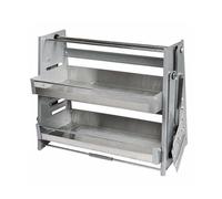 GTHTUHFD Étagères De Cuisine Réglables À 2 Niveaux, Peu Encombrantes, Panier De Rangement en Acier Inoxydable Robuste pour Armoires, Capacité De Cha,One Color-280x565x580mm