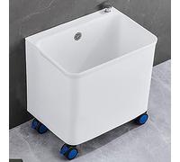 GTHTUHFD Évier Utilitaire sur Pied, Évier De Récupération, Évier Commercial pour Le Lavage des Sols, Évier Multifonctionnel, Station De Lavage Commerciale sur Pied pour,White-65 * 38.5 * 3 5CM