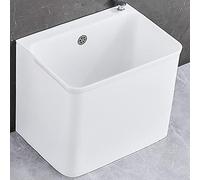 GTHTUHFD Évier Utilitaire sur Pied, Évier De Récupération, Évier Commercial pour Le Lavage des Sols, Évier Multifonctionnel, Station De Lavage Commerciale sur Pied pour,White-Fixed