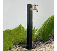 GTHTUHFD Fontaine Verticale en Acier Inoxydable pour Jardin, Colonne d'eau De 14 X 14 Cm, Noire, Système D'Irrigation Décoratif pour Cour Et Distributeur De Borne-Fonta,Black 5-14X14cm/5.5X5.5in