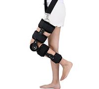 GTHTUHFD Genouillère Articulée Rom, Support D'Immobilisation Réglable du Genou pour Ligament Croisé Antérieur, Ligament Croisé Moyen Et Ligament Croisé Postérieur pour La Récupération Post,Black