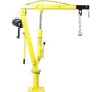 GTHTUHFD Grue De Levage Robuste pour Camion avec Treuil Hydraulique, Grue De Plateau De Camion Pliable pour Levage De Moteur, Palans Électriques pour Levage De Moteur,Yellow