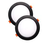 GTHTUHFD Kit De Conversion De Remplacement pour Panneau Encastré Rond Noir De 2,5 À 8 Pouces (6,35 À 20,3 Cm), Haute Luminosité, 5 À 24 W, Ultra-Mince, Lot De 2.,18w-3000k