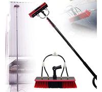 GTHTUHFD Kit De Nettoyage Télescopique avec Perche À Eau Et Brosse, Rallonge De 7,2 M, pour Panneaux Solaires Et Vitres De Camions.,55cm Brush Head-10M/33FT