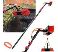 GTHTUHFD Kit De Perche À Eau - Perche De Nettoyage De Vitres Extensible avec Tête De Brosse Rotative À 180° pour Le Nettoyage De Panneaux Solaires Et Photovoltaïques. Brosse,One Color-12FT/3.6M