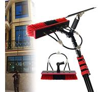 GTHTUHFD Kit De Perche De Nettoyage De Vitres De 9 M (30 Pi) pour Panneaux Photovoltaïques Et Solaires. Brosse De Nettoyage Professionnelle pour Une Portée De 3 À 10 M.,20FT/6M