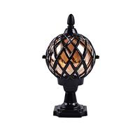 GTHTUHFD Lampadaire De Cour Créatif, Étanche, en Aluminium Moulé sous Pression, Lanterne Paysagère Traditionnelle À Globe, Lampe sur Poteau, Éclairage De Jardin, De Villa, De Portail,Black