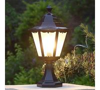 GTHTUHFD Lanterne D'Extérieur Unique avec Base De Montage sur Pilier, Éclairage Paysager Étanche Unique pour L'Extérieur, Lampadaire Extérieur pour Cour, Patio, Allée,Dark