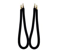 GTHTUHFD Lot De 2 Cordes Économiques Noires, Bleues Et Rouges, 32 Mm, pour La Gestion des Foules dans Les Cinémas, Les Grands Événements Et La Signalisation. Corde VIP P,Black-0.5M