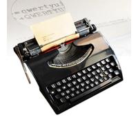 GTHTUHFD Machine à écrire manuelle, taille : 30 × 30 × 10 cm, lettres majuscules et minuscules Ndard, pas besoin d'électricité