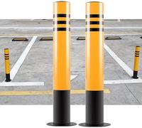 GTHTUHFD Poteau De Signalisation De Chantier (2 Pièces), Borne De Sécurité pour Parking, Balise Réfléchissante en Acier Durable avec Boulons D'Expansion pour Allées Et Trotto,2pack-120cm/47.2in