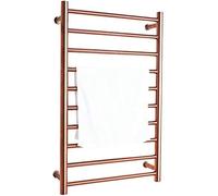 GTHTUHFD Sèche-Serviettes Mural Chauffant pour Salle De Bain, Étendoir Électrique À 10 Barres, 80 Cm X 50 Cm, Acier Inoxydable 304 Poli, Câblé.,A-Hardwired