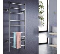 GTHTUHFD Sèche-Serviettes Mural Chauffant pour Salle De Bain, Porte-Serviettes Chauffant, Sèche-Serviettes Électrique Moderne Mural en Acier Inoxydable Nickel Brossé, Ét