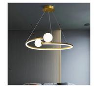 GTHTUHFD Suspension LED Annulaire Minimaliste Nordique À Intensité Variable, Idéale pour Table, Salle À Manger, Îlot De Cuisine, Chambre, Lustre, Plafonnier,3 changeable-80cm
