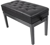 GTHTUHFD Tabouret De Piano, Banc De Piano, Tabouret De Coiffeuse, Banc De Piano pour Duo, Banc De Piano À Levage Hydraulique Automatique avec Compartiment pour Partitio,Black