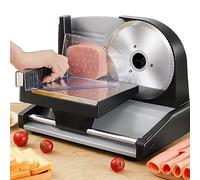 GTHTUHFD Trancheuse Électrique Professionnelle, 200 W, avec Lames Amovibles De 19 Mm pour Une Utilisation Domestique, Épaisseur Réglable De 1 À 15 Mm pour La Viande, Le Fromage Et Le P