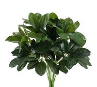 GTIDEA Lot de 2 arbustes artificiels en Soie Schefflera au Toucher réaliste, compositions de Feuilles artificielles pour intérieur ou extérieur, Jardin, Bureau, Maison, centres de Table, décoration