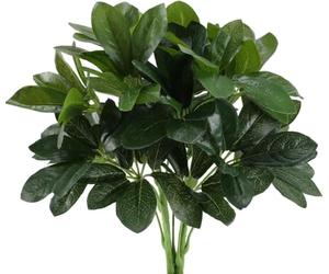 GTIDEA Lot de 2 arbustes artificiels en Soie Schefflera au Toucher réaliste, compositions de Feuilles artificielles pour intérieur ou extérieur, Jardin, Bureau, Maison, centres de Table, décoration